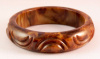 BB53 chocolate sundae carved bakelite bangle